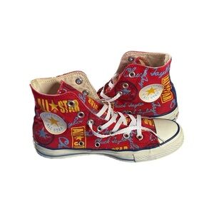 VTG Converse Shoes Men Sz 5 Women 7 Chuck Taylor All Star Layered Logos Vintage